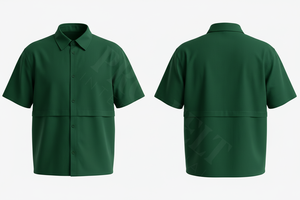 Camisa de Vestir Ligera y Transpirable, de Color Liso, Moderna, de Manga Corta, con Botones, Cuello Casual, para Oficina, Verano - Product Image 3