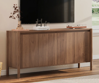 Meubles de bar modernes en bois / Armoire de cuisine en bois de manguier / Ensemble complet de meubles de bar îlot de luxe au design actuel pour appartement et hôtel