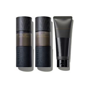 Coffret de soins pour homme The Saem Mineral Homme Black Moisture Special 3 pièces avec porte-clés inclus - Product Image 1