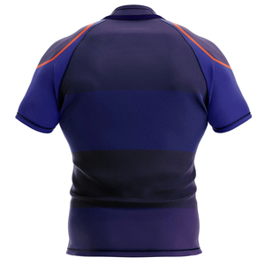 เสื้อรักบี้แขนสั้นสำหรับผู้ใหญ่ ฤดูร้อน OEM ระบายอากาศได้ดี ชุดกีฬาสำหรับฝึกซ้อมและแข่งขันทีม - Product Image 3