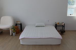 Surmatelas Rafraîchissant Coréen en Modal pour l'Été, Doux et Respirant, avec Tissu Rafraîchissant au Contact, Housse de Matelas Pastel 120x205cm - Product Image 5