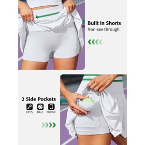 Women’s Sporty Pickleball Tank and Skort Set Pickleball Tank Top and Skort Set Women Breathable & Comfortable - Product Image 5