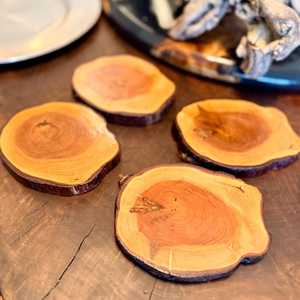Polished Natural Wooden Coaster <b>Set</b> For Stylish <b>Beverage</b> <b>Serving</b> And Long Lasting Table Protection - Product Image 3