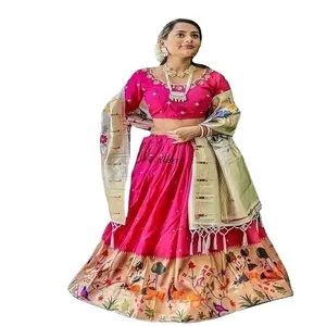 Ropa de boda y fiesta de alta calidad, trabajo de bordado pesado Lehenga Choli para damas del proveedor indio, diseñador indio lehenga