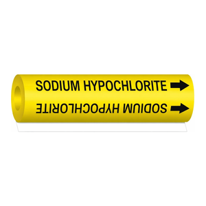 Marqueur de tuyauterie Brady haute performance à l'hypochlorite de sodium, 5 po (H) x 8 po (L) pour la tuyauterie industrielle - Product Image 2