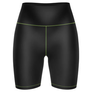 Shorts de sport pour femmes de haute qualité, personnalisables avec logo, 2-en-1, pour entraînement, yoga et course, motif uni, taille mi-haute, style cycliste - Product Image 1