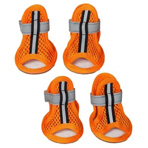 Set di 4 scarpe sandali per animali domestici in Mesh di supporto sportivo-abbigliamento per animali domestici comodo ed elegante - Product Image 1