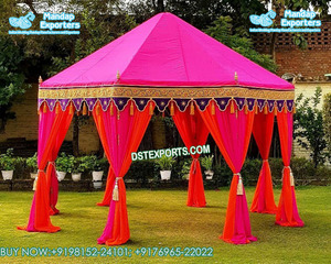 Carpa Tradicional India para Bodas, Decoración para Ceremonias de Mehndi y Eventos al Aire Libre, Compra de Carpa con Temática Hindú para Bodas en el Reino Unido - Product Image 4