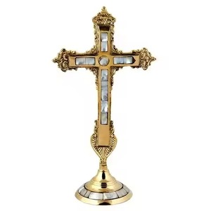 Traditional Modern Art Metal <b>Wood</b> Wall Hanging Crucifix Silver Jesus Figure Dark Red Cross Customizable for Indoor Living Room - Product Image 5