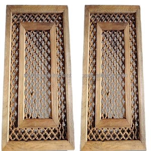 Escenario DE BODA Marco de madera rectangular Marco de pared de Jali de madera clásico Decoración india tradicional Entrada de madera hecha a mano - Product Image 1