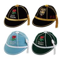 Gorra de Honor Formal Australiana Personalizada para Exteriores con Borla, Sombrero Ceremonial de Satén Premium, OEM Bordado Ajustable 100% Lana al por Mayor