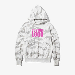 Custom Logo <b>Men's</b> Blue <b>Camo</b> <b>Hoodie</b> – Premium Cotton Fleece Camouflage Pullover – Urban Streetwear Manufacturing - Product Image 3