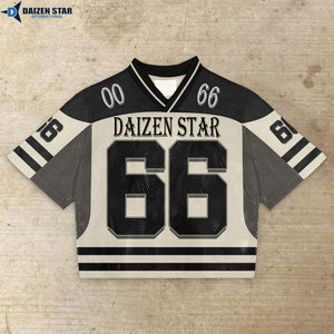 Maillot de football américain Daizen Star pour homme, col en V, manches courtes, impression sublimée, numéro 97, respirant, 100% polyester élastique - Product Image 2