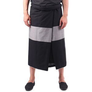 Izar de Lino y Algodón Transpirable de Primera Calidad para Hombre, Color Sólido, Tacto Suave, Prenda Islámica Tradicional para la Parte Inferior, Ropa para Oración en Ramadán y Eid - Product Image 1