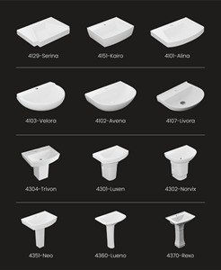 Wallcano Bath Modern Wall-Hung Ceramic Wash <b>Basin</b> 9L Capacity Easy Clean Slim Design Polished Finish 14" L X 19" W X 6" H 10 KG - Product Image 5