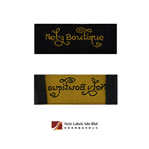 ป้ายผ้าทอพับปลายแบบกำหนดเองได้ ตัดด้วยเลเซอร์ ลายสี่เหลี่ยมผืนผ้า ซักได้ สำหรับเสื้อผ้าและกระเป๋า - Product Image 2