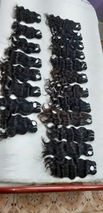 Brésilien naturel cheveux humains armure fermetures frontales brut non transformé doux indien Remy pour dentelle frontale lâche vague profonde Afro Curl - Product Image 6