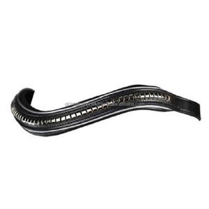 Correa de cuero con forma de onda para cejas de caballo, banda de cuero para cejas de caballo con revestimiento plateado y latón con canal vacío incrustado - Product Image 6