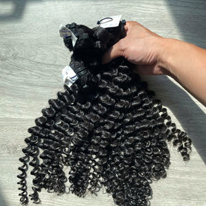 Trama de cabello vietnamita virgen 100%, profundo rizo, cierre de Color Natural, suave, sedoso, supercalidad, extensiones de cabello humano rápido - Product Image 3