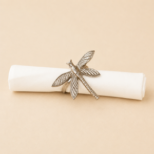 Handcrafted silver napkin <b>rings</b> set of 2 with ribbed design perfect for dining table decor weddings parties and daily use - Product Image 2