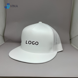 Gorra Trucker de Malla con LOGO Personalizado, Blanca y Roja, Ajustable, de 6 Paneles, Casual, con Logotipo en el Panel Frontal, Primavera Verano - Product Image 3