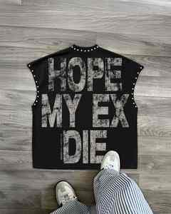 เสื้อยืดแขนสั้นทรงโอเวอร์ไซส์ผ้าถักน้ำหนัก 300 กรัม พิมพ์ลายสกรีน สำหรับผู้ชาย ผ้าฝ้าย 100% สไตล์สตรีทแวร์ - Product Image 5