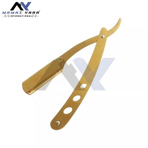 Rasoir professionnel en acier inoxydable à lame pivotante avec lame remplaçable, rasoir droit à bord unique pour le visage et le corps, vente en gros - Product Image 4