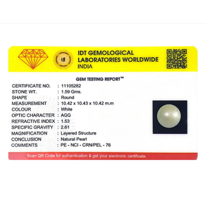 Natural Rice-Shaped Freshwater Pearl 7.95 Carat Certified Loose AAA Grade for Jewelry Making - Product Image 3