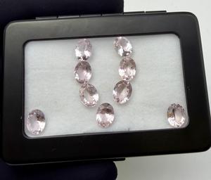 Shamim Gems - Piedra Preciosa de Morganita Rosa Natural Suave, Piedra Suelta de Beryl Genuino para Joyería, Anillo, Colgante, Regalo, Corte Ovalado de 7x9 mm, 10 - Product Image 1