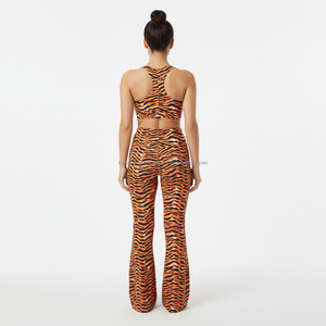 Private Label <b>Leopard</b> <b>Print</b> Sublimated 2-Piece Yoga Set Sports Bra Leggings Women Plus Size High Waist Gym Workout Fitness - Product Image 4