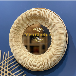 Super Sale Modern Natural Rattan Woven <b>Mirror</b> Eco-Friendly Multifunction Storage Baskets Kitchen Hotel Restaurant Vietchoice - Product Image 2