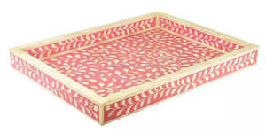 Plateau d'incrustation d'os en bois naturel fabriqué à la main assiette de service personnalisée de haute qualité pour les restaurants à la maison hôtels directement-classique - Product Image 5