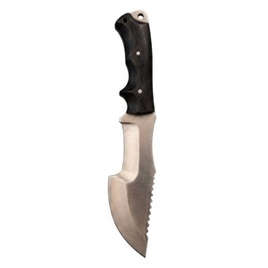 Couteau de chasse et de survie AHS en acier inoxydable, lame à pointe tombante dentelée, manche en Micarta, qualité industrielle, épaisseur 0,009, OEM, 6 pouces - Product Image 2