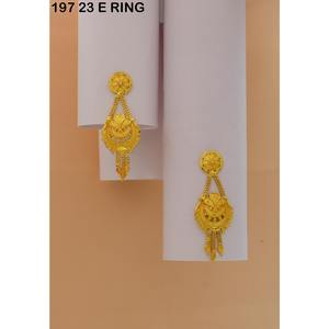 ต่างหูดีไซน์แบบโบราณคุณภาพพรีเมียมชุบทองเทียมสไตล์แอฟริกันและดูไบสำหรับผู้หญิงและเจ้าสาว - Product Image 5