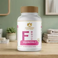 Complément alimentaire à base d'extraits végétaux Maharishi Ayurveda Vigoroyal-F, mélangé avec Shatavari, Abhrak Bhasma, Parval Bhasma, extrait de Dhatri Lahu.