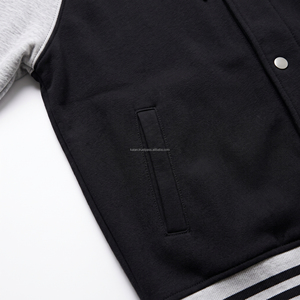 Chaqueta Varsity de Invierno Personalizada para Hombre, de Algodón y Forro Polar, Manga Raglán, Chaqueta de Béisbol con Servicio de Bordado Personalizado en la Parte Delantera - Product Image 4