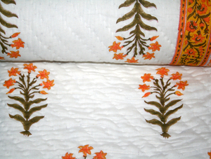 Handmade 100% Cotton Kantha <b>Quilt</b> <b>Indian</b> Rajai Duvet Blanket Queen Size Eco-Friendly Disposable Fluffy Soft All-Season Comforter - Product Image 5