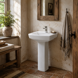 Lavabo mural LorasElite en céramique moderne avec siphon en P, désodorisation automatique, écologique, facile à nettoyer, idéal pour hôtels, télécommandé - Product Image 4