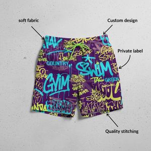 Shorts de bain pour hommes grandes tailles, 100 % polyester, séchage rapide, respirants, écologiques, pour la plage et le surf, été - Product Image 6
