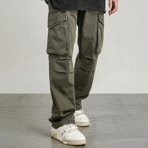 Service OEM – Pantalon cargo décontracté pour homme, taille mi-haute, fermeture élastique, poches, design mi-lourd, 100 % coton, écologique - Product Image 2