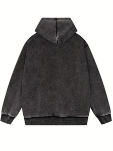 Sweat à capuche vintage personnalisable pour homme, 100% coton, coupe classique, molleton de haute qualité, respirant, design avec strass, hiver, personnalisé - Product Image 2