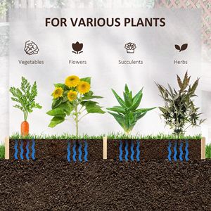 Fioriera Esagonale per Erbe Aromatiche # Aiuola rialzata senza viti 39x36 piedi # Design Classico # Motivo Quadrato # Funzione di irrigazione # Fioriere da Esterno - Product Image 6