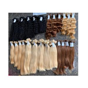 [CHEVEUX DE LUXE EN GROS] Extensions de cheveux humains droits en vrac Cheveux humains vierges vierges vietnamiens non traités Super Double Drawn - Product Image 2