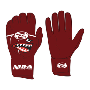 NOFA INDUSTRIES Leather Batting Gloves Black/<b>White</b> Ambidextrous Padded Fashionable Training for Adults Unisex Buckle Closure - Product Image 6
