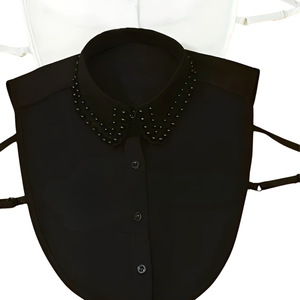 White Black Pearl Collar Detachable Women Faux Shirt Collar Necklace Blouse Accessory Elegant Stylish Fit - Product Image 6