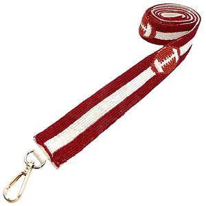 Sangle de sac à main brodée en coton, motif animalier Tigre à rayures, style audacieux quotidien, perlée, personnalisable, faite à la main, pour filles, pour le jour du match - Product Image 4