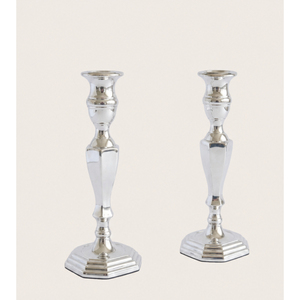 Factory Price <b>Silver</b> Metal Handmade Eco-Friendly Candle Holder Set Elegant Aluminum <b>Candlestick</b> Stand Wedding Birthday Christmas - Product Image 3