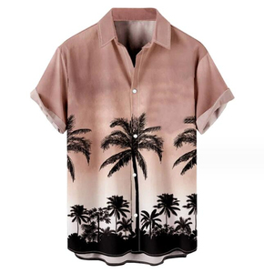 เสื้อเชิ้ตฮาวายชายหาดแขนสั้นพิมพ์ลายดิจิทัลแบบสั่งทำสำหรับผู้ชายสไตล์ลำลองฤดูร้อน - Product Image 1