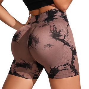 Nouveaux shorts tie-dye pour femmes, sur mesure, respirants, séchage rapide, écologiques, coton/polyester, taille élastique, 180g, été, vente chaude - Product Image 6