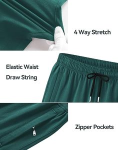 Shorts en coton pour hommes, shorts de sport pour hommes, pour la détente, la gym, le yoga, l'entraînement, avec poches zippées - Product Image 6